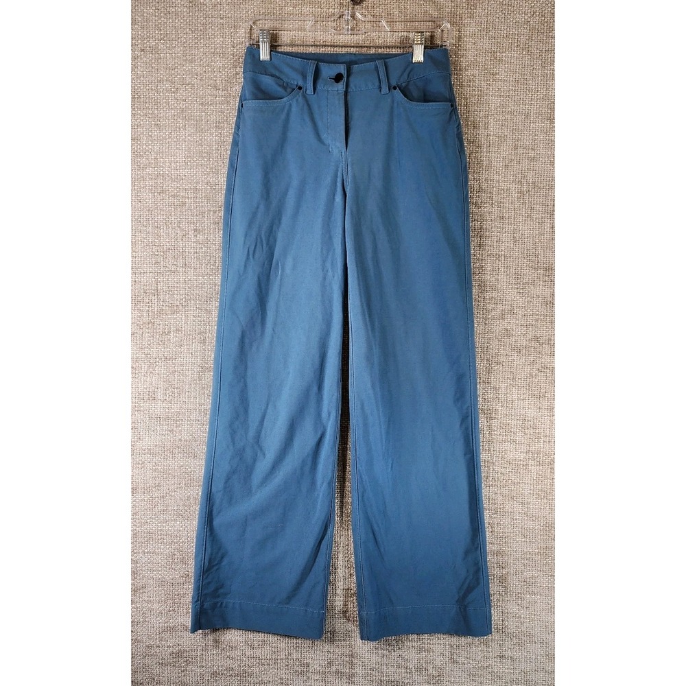 Lululemon City Sleek 5 Pocket Wide Leg High Rise Pants Womens 25 Utility Blue